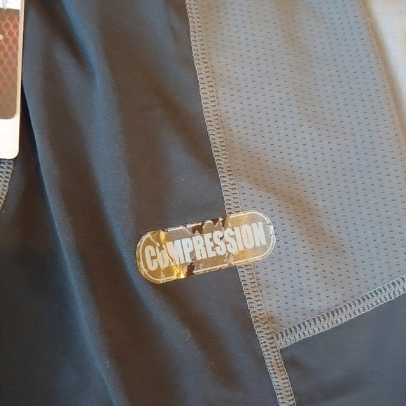 NWT Russell Athletic Compression Leggings, Men's Size L, Black/Grey - Picture 9 of 10